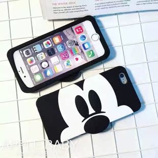 韩国东大门代购卡通米奇头iPhone6/6s手机壳 苹果6plus保护套外壳