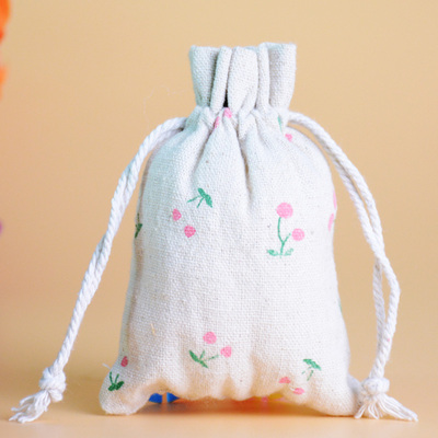 小泥人批发创意棉布袋子茶叶环保袋子棉麻抽绳束口收纳袋文玩袋子