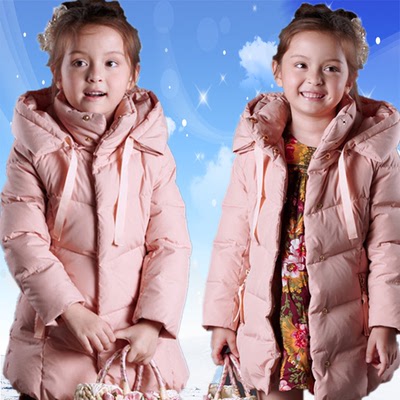 2015新款儿童装专柜正品女童羽绒服中长款加厚韩版大宝宝冬装外套