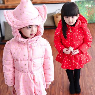 女童冬装儿童棉衣2015新款冬季韩版加厚儿童棉袄女宝宝羽绒棉服潮