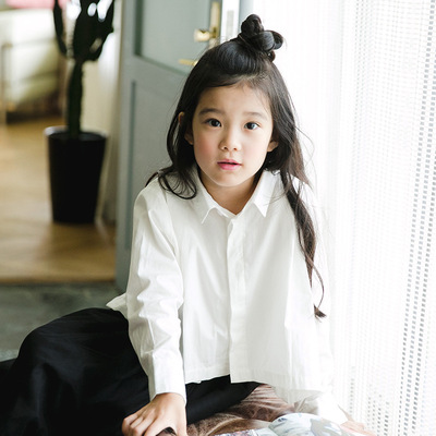 2016韩版女童上衣秋装新品童装中大童时尚潮童纯棉衬衣衬衫亲子装