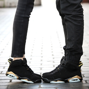 冬季乔丹六代款max加绒气垫6代跑鞋男女鞋篮球鞋AJ6加毛保暖棉鞋