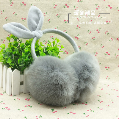 冬季新款女韩版保暖耳套可爱兔耳朵超大仿兔毛耳罩护耳暖耳包耳捂
