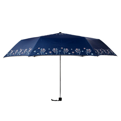 韩国银胶超轻细太阳伞小清新防晒防紫外线晴雨伞三折叠遮阳铅笔伞