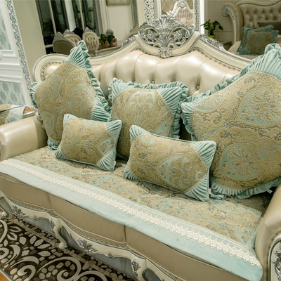 漫菲罗组合欧式沙发垫四季皮沙发坐垫套罩巾客厅防滑奢华布艺定做