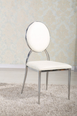 欧式餐椅新古典咖啡不锈钢休闲靠背椅子 宜家现代简约餐椅