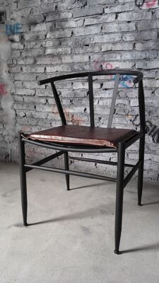 美式做旧复古餐桌椅白色铁艺沙发椅子時尚休闲咖啡店电脑特价