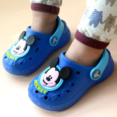 迪士尼 酷趣儿童洞洞鞋沙滩鞋包头中童凉鞋男童凉拖鞋女童花园鞋