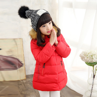 童装2015冬装韩版儿童加厚新款棉袄女童棉服中长款中大童棉衣外套