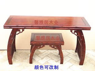 爆亏特价仿古典实木琴桌琴凳老榆木书桌凳古筝案桌古式书桌书案特