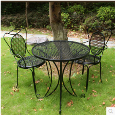 铁艺桌椅餐饮咖啡创意户外阳台休闲桌椅组合三件套座椅庭院椅子