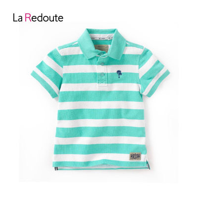 La Redoute童装男童纯棉T恤条纹短袖POLO衫婴幼儿翻领夏装KL842