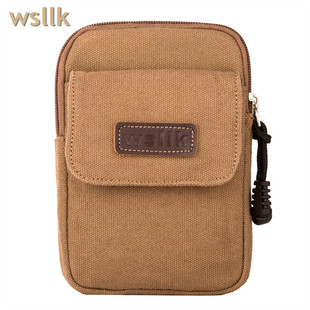 wsllk 5.5寸6寸手机包 帆布苹果iPhone6手机袋 多功能腰包挂包