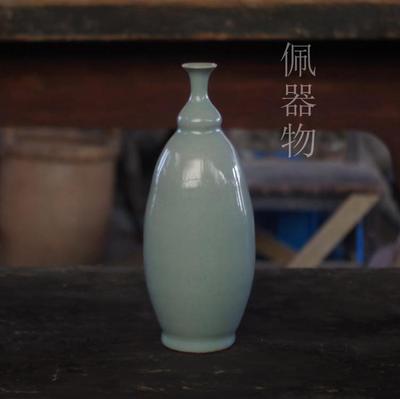 景德镇陶瓷花瓶 花器花道影青 简约现代陶瓷花瓶摆件净瓶新品原创