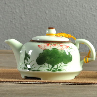 青花瓷茶壶耐热窑变带过滤网孔单壶手绘功夫茶具盖碗大品茗茶盏
