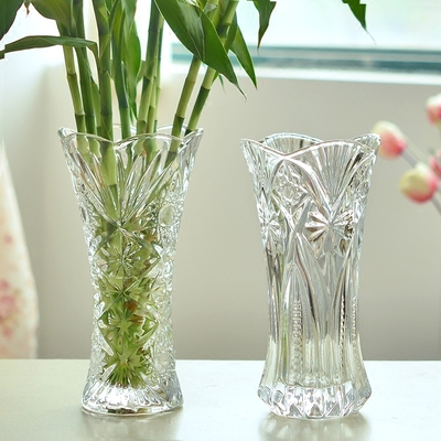 插花花瓶玻璃透明百合创意水培插花瓶富贵竹大号欧式客厅摆件包邮