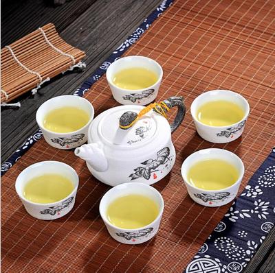 雪花釉陶瓷茶具龙头壶功夫茶具套装雪花茶具泡茶杯品茗杯茶壶公杯