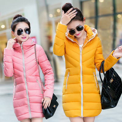 反季新款特价韩版修身羽绒棉服女中长款加厚大码棉袄女装学生外套