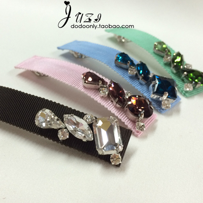 JUZI原创设计 宝石钻系列 新款 头饰顶夹  韩国 发夹 发卡边夹