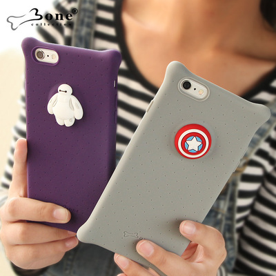 台湾Bone正品苹果iPhone 6S Plus全包硅胶套超萌大白手机壳保护套