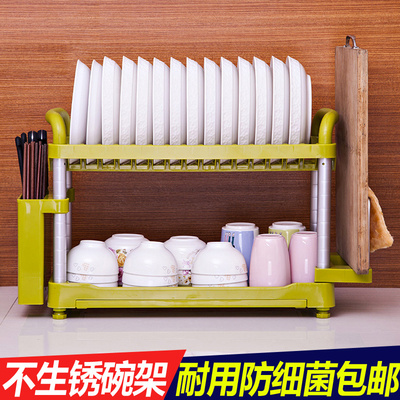双层塑料碗架沥水架厨房滴水碗碟架置物架碗筷收纳架洗碗架滤水篮