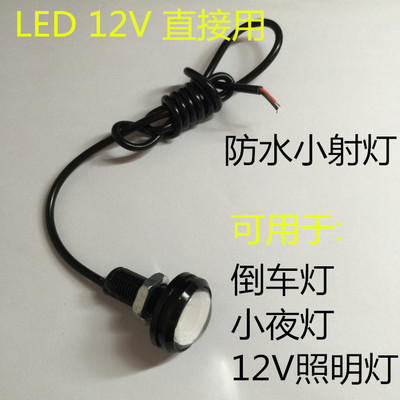 LED 12V灯珠 LED小夜灯射灯 直接接12V电池的LED灯 汽车装饰射灯