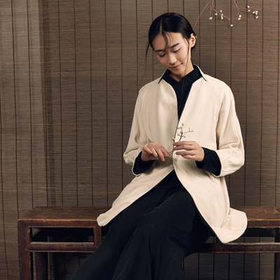 2015秋季风衣中国风七分袖中长款外套生姜女装SWZW033-11532129