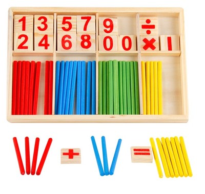 蒙氏数数棒教学棒 儿童早教木质玩具学习数学早教益智计算架玩具