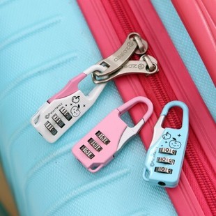 锌合金锁芯箱包锁 旅行行李锁柜子锁门锁挂锁三位密码 背包小挂锁