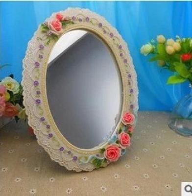 亏本清仓化妆镜欧式复古田园树脂化妆镜韩国公主玫瑰结婚镜子玫瑰