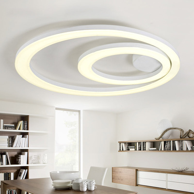 现代简约圆圈亚克力环形LED吸顶灯客厅卧室书房餐厅极简轻奢大气