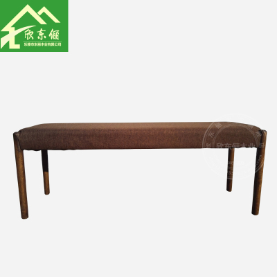 欧式日式胡桃木色床尾凳纯实木简约现代橡木长凳北欧布艺换鞋凳