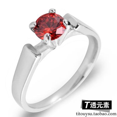 镀18K金锆石水晶戒指女士气质奢华优雅名媛百搭韩版可爱甜美指环