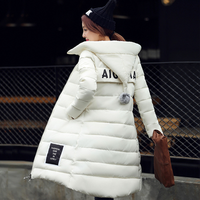 2016冬装新款面包服棉衣外套女韩版时尚修身中长款棉袄羽绒棉服潮