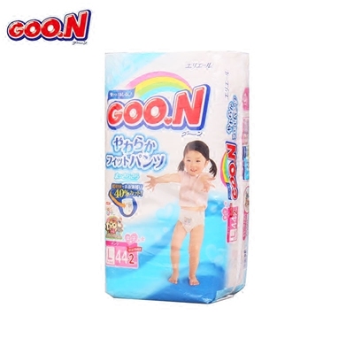 Goo．n！/大王拉拉裤大号L44+2片女童纸尿裤短裤式尿不湿日本进口