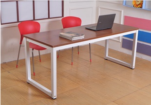 简易电脑桌宜家书桌时尚简约双人办公桌台式家用写字台可定制