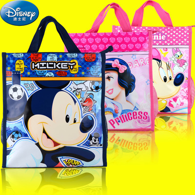 迪士尼米奇儿童补习袋 男女童小学生手提袋 卡通环保饭盒袋便当袋
