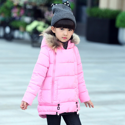 女童棉衣外套中长款2015新款冬装儿童加厚棉服中大童棉袄保暖童装