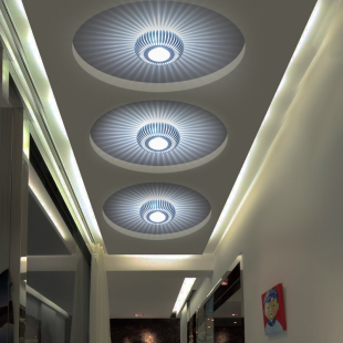 新款走廊灯 现代LED玄关灯简约酒吧宾馆过道灯七彩变色灯具灯饰