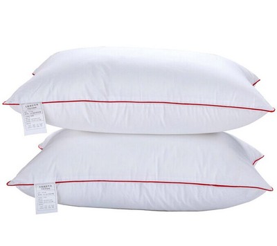 磨毛枕枕头羽丝绒全棉枕芯可水洗颈椎护颈保健枕头 枕芯一对特价