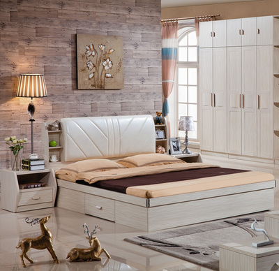 亚泰轩套房板式家具 1.5/1.8米大床 简约现代卧室套装组合