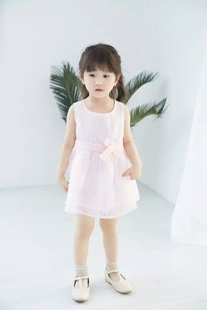 正品Cicie品牌童装 2016夏季新款韩版女童装 童裙欧根纱背心裙
