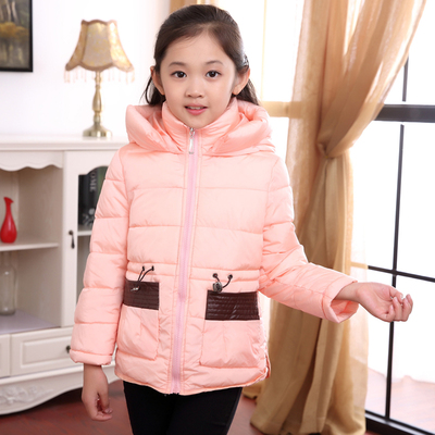 童装2015冬季新款韩版棉袄女童中长款棉衣中大童加厚棉服外套潮