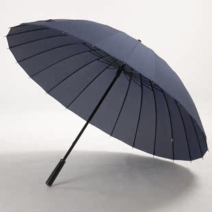 雨之蓝 雨伞男士长柄伞成人黑色手动新品商务加固结实男伞HQ-24