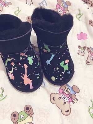 2015儿童雪地靴男女童鞋小宝宝短靴子婴儿学步鞋棉冬季羊皮毛一体