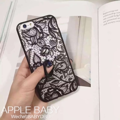 韩国代购正品超美蕾丝花朵指环iPhone6/6s手机壳 苹果6plus保护壳