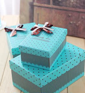 【礼物】创意礼品盒 翻盖波点商务情侣生日礼物纸质精致礼物盒