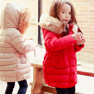 韩国进口童装2015年秋装儿童女童/amber公主羽绒服棉服