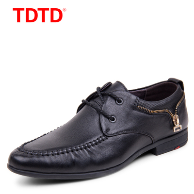 TDTD 2015春秋新款皮鞋子男士休闲鞋真皮透气鞋
