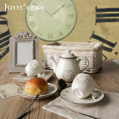 Joyye 英式咖啡杯套装高档复古咖啡套具怀旧陶瓷下午茶茶具套装